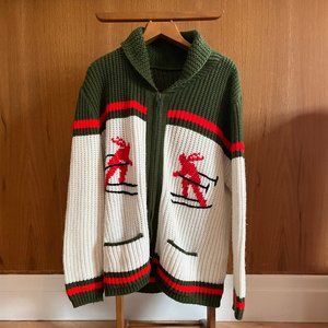 Vintage ski cardigan